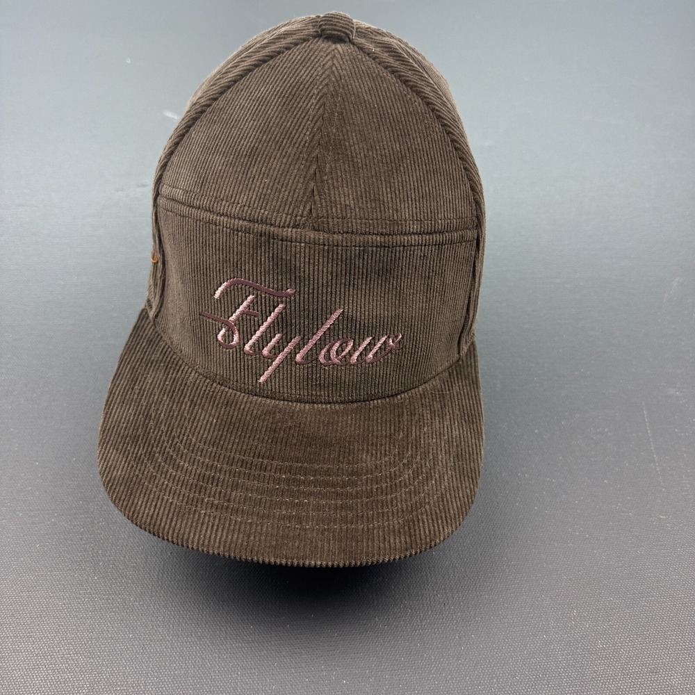Flylow Ski Corduroy Hat Brown OSFM Embroidered Logo Cap Home Grown Vintage Style
